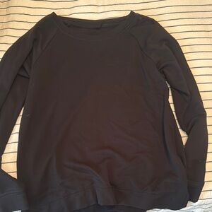 Black Long Sleeve Cuffed Sweatshirt
